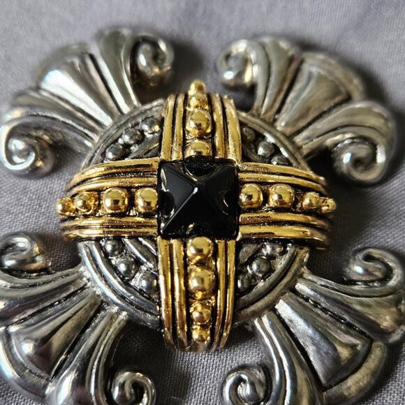 Vintage Premier Designs Maltese Cross Gothic Brooch Pin - Picture 2 of 4